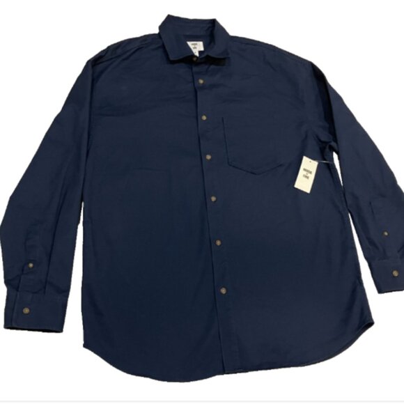 Mode of One Mens Relaxed Fit Button Down Twill Shirt in Caspian Waters Size M - Picture 4 of 8